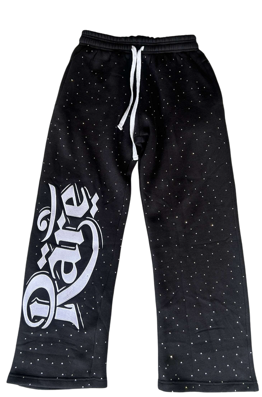 Black Rhinestone Sweatpants (Pre-order)